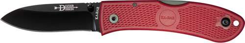 Ka-Bar Dozier Hunter Folder 7.25" OAL 3" Drop Point Red G10 Grips w/ Clip