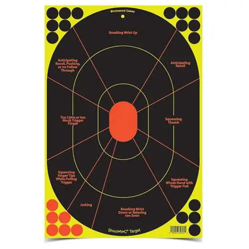 Birchwood Casey Shoot-N-C 12"x18" Handgun Training Targets 100 Per Pack
