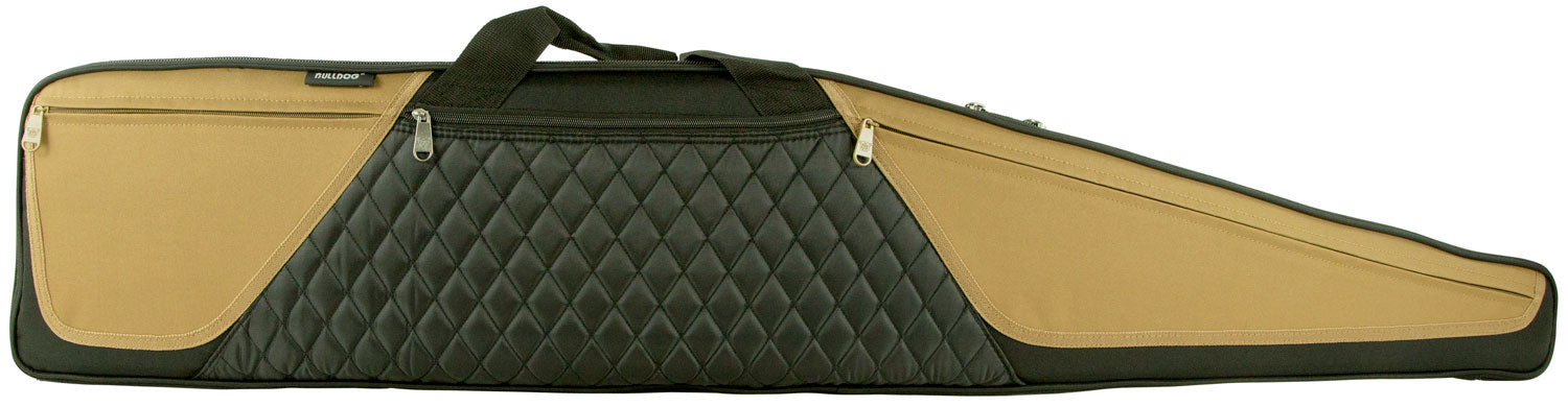 Bulldog BD360 Elite 48" Rifle Case Black w/Tan Panels, 3 Zippered Pockets and Water-Resistant Nylon