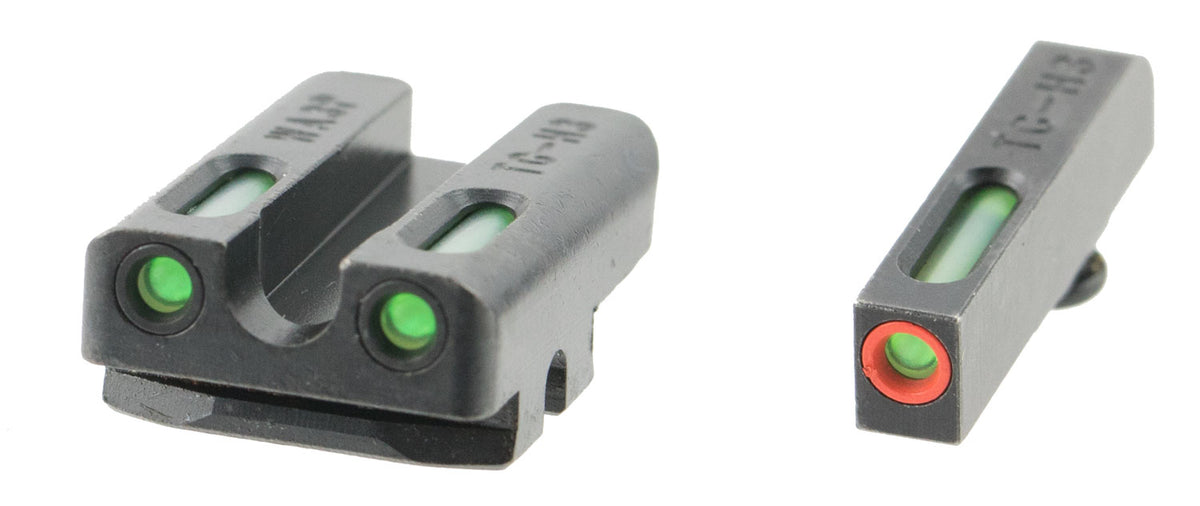 TruGlo TG13WA3PC TFX Pro Green Tritium Fiber Optic Iron Sight Set with Orange Outline