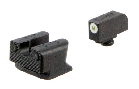 TruGlo TG231W2W Tritium Pro Day/Night Front White Outline & Green Tritium Rear Sights