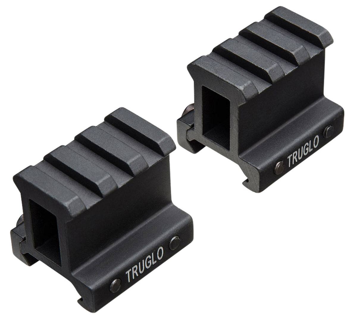 TruGlo TG8992B Anodized Black Picatinny Rail Riser Mount Set with Recoil Lug