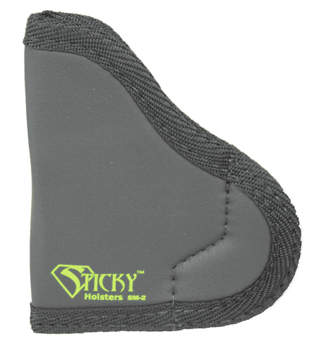 Sticky Holsters SM-2 Size 2 IWB Pocket Holster Black/Green Latex Free Rubber Fits Ruger LCP/Taurus P238 Up To 2.50" Ambidextrous