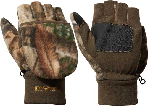 Hot Shot HF2 Bulls-Eye Realtree Edge Fleece Insulated Pop-Top Mitten Large