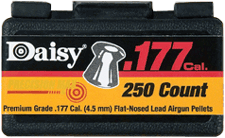 Daisy .177 Caliber Flat Head Pellets 250-Count Flip-Top Belt Pack Case of 12