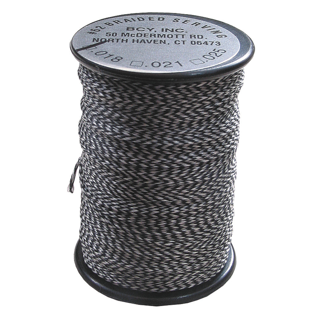 BCY 62 Polyester Spectra Center Serving .025 Black White 60 yds.