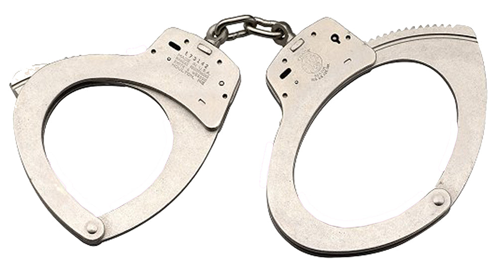 Smith & Wesson Model 110 Slot Lock Nickel Steel Large Security Handcuffs