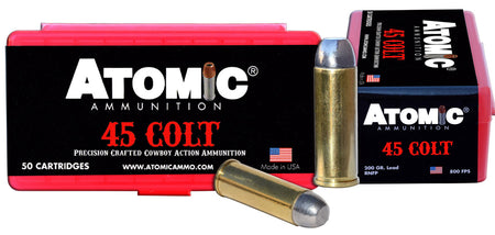 Atomic .45 Long Colt Cowboy Action Precision Craft 200 grain Lead Round Nose Flat Point ammunition