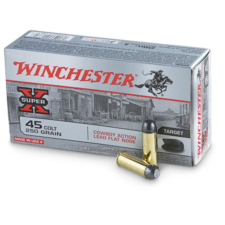 Winchester .45 Long Colt USA Super X Cowboy Action 250 grain Lead Flat Nose ammunition