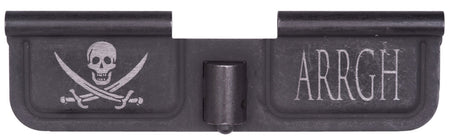 Spikes Tactical SED7003 Black Phosphate AR-15 Ejection Port Door - Laser Engraved Pirate Motif