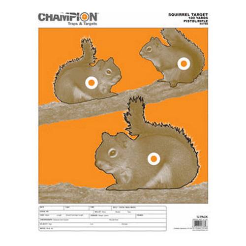 Squirrel Target Large Format Paper Targets 12pk