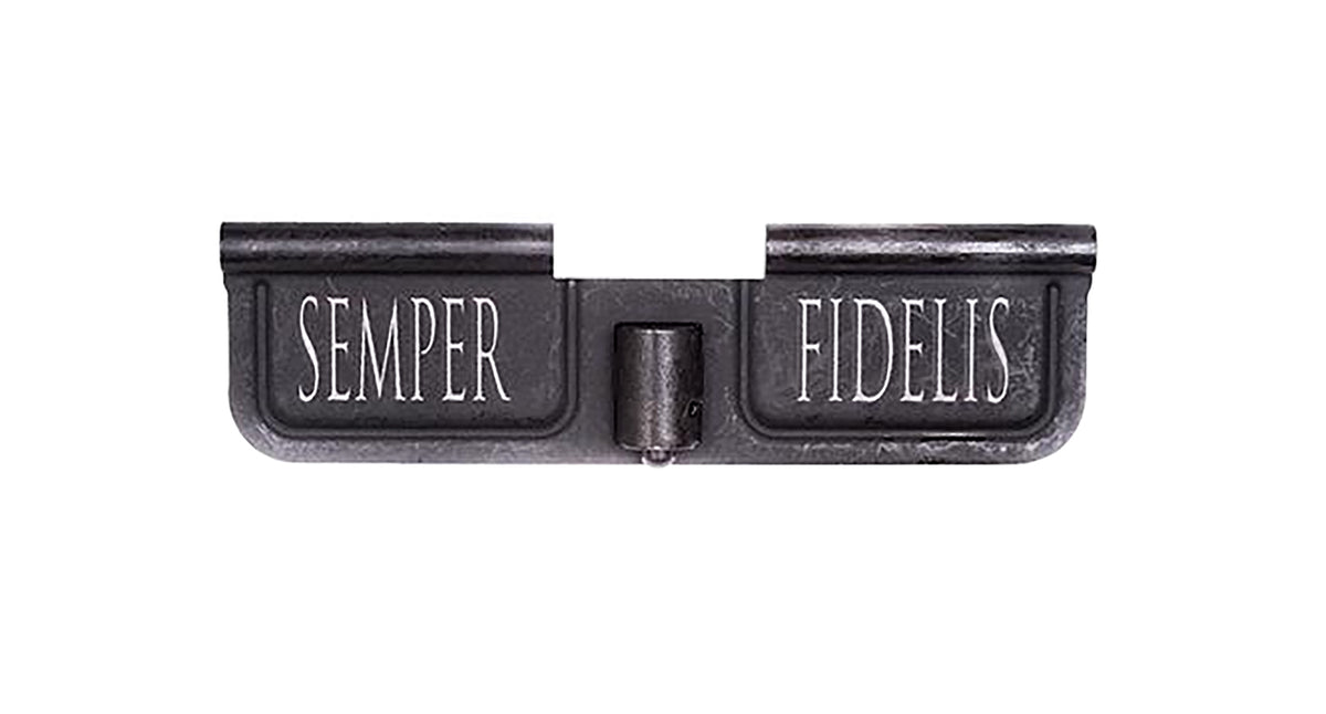 Spikes Tactical SED7008 Black Phosphate AR-15 Ejection Port Door - Laser Engraved Semper Fidelis