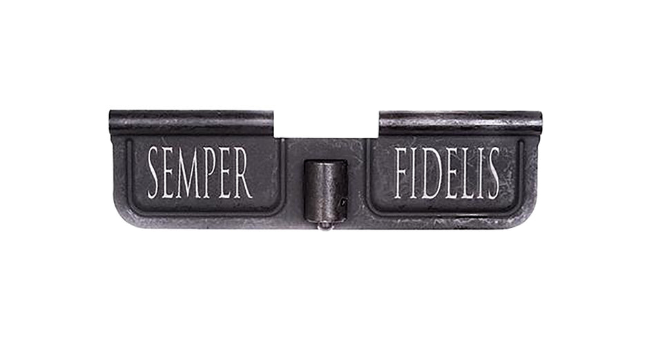 Spikes Tactical SED7008 Black Phosphate AR-15 Ejection Port Door - Laser Engraved Semper Fidelis