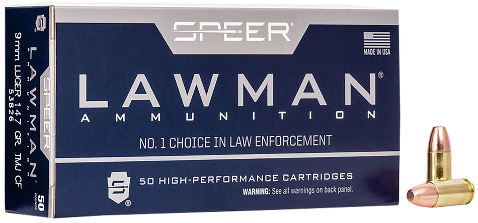 CCI Speer 9mm Lawman TMJ 147g Grain