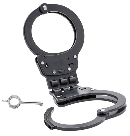 Smith & Wesson Model 300 Hinged Blued Steel Slot Lock Handcuffs