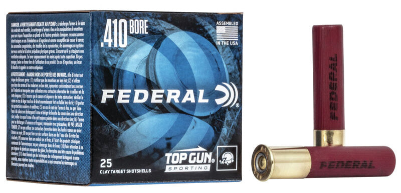 Federal .410 Bore Shotgun Ammo Top Gun Sporting 2.5 in 1/2 oz #9