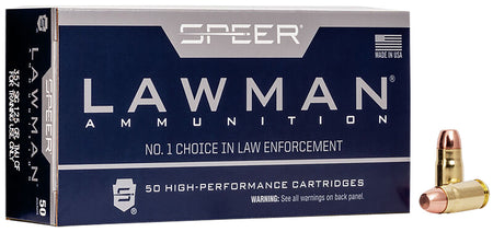 Speer Lawman Training Clean-Fire Total Metal Jacket Flat Nose 125 Grain .357 Sig 1350 fps 076683542328