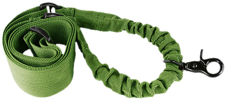 Aim Sports AOPSG Green One Point Bungee Rifle Sling Elastic Spring Tension Clasp 25" OAL