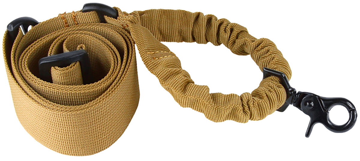 Aim Sports AOPST One-Point Tan Elastic Bungee Rifle Sling Adjustable 25" Overall Length