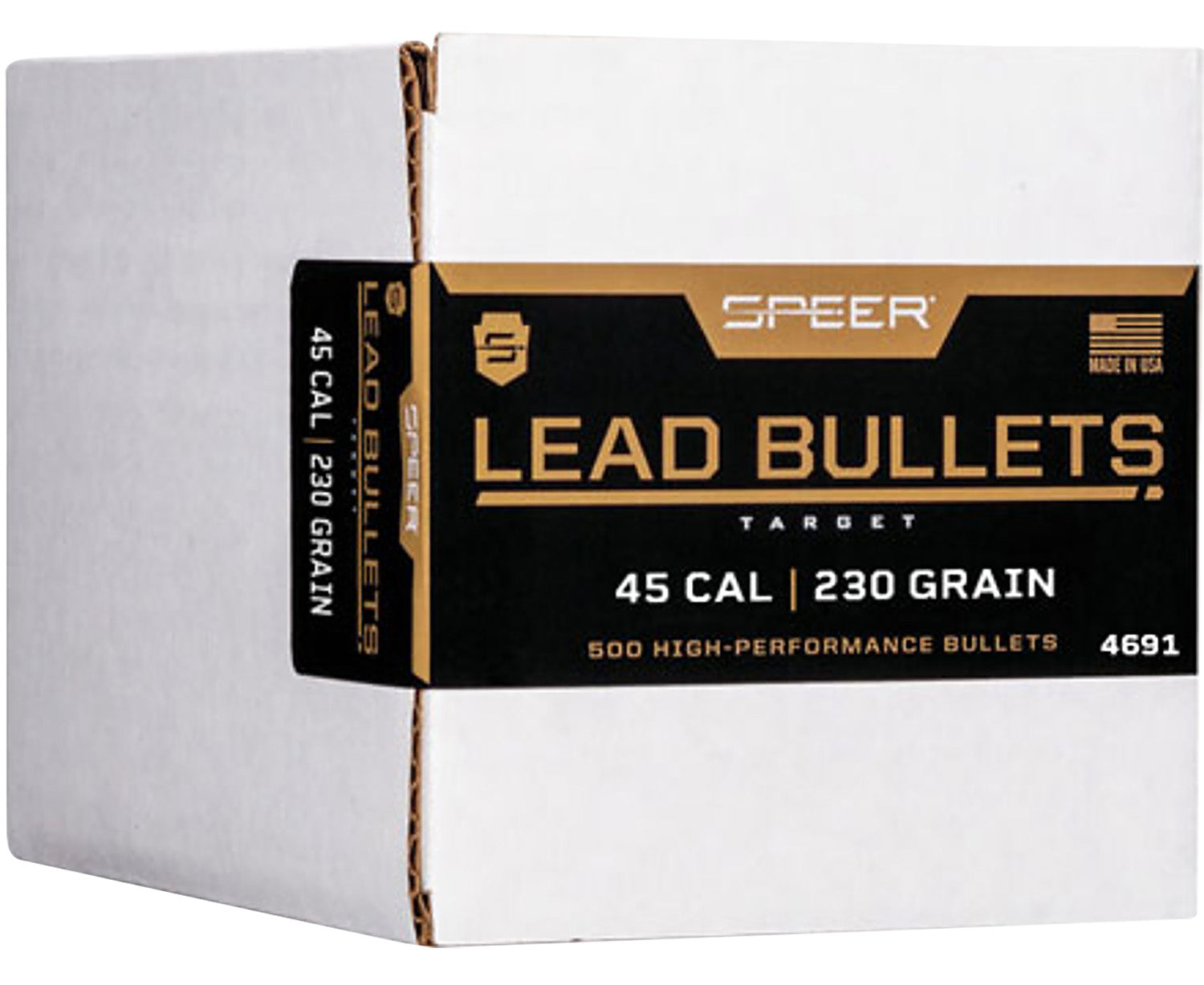 Speer Cold-Formed Lead 45 Caliber 230 Grain Round Nose Handgun Bullets 500ct