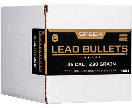 Speer Cold-Formed Lead 45 Caliber 230 Grain Round Nose Handgun Bullets 500ct