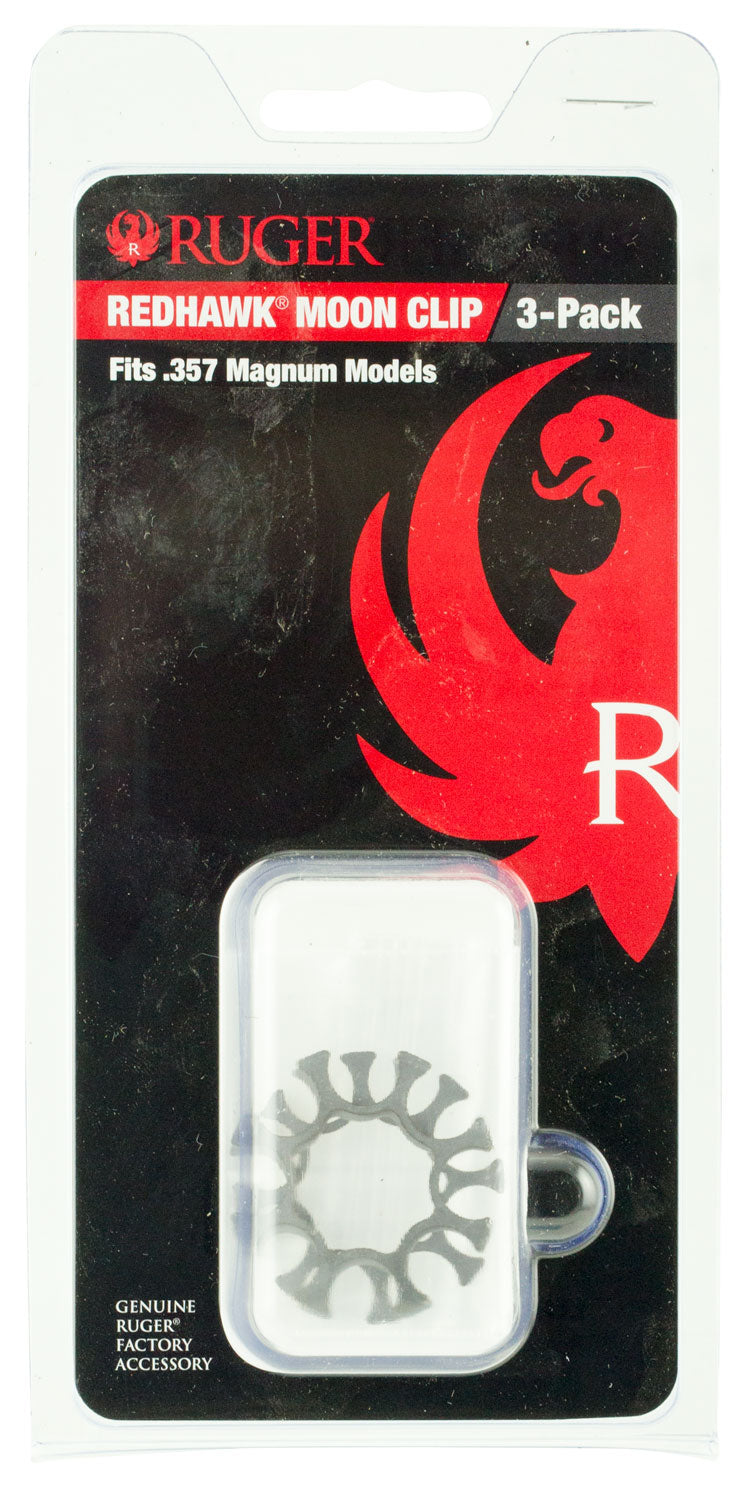 Ruger 90634 .357 Mag 8-Round Stainless Steel Full Moon Clips for Redhawk 3-Pack