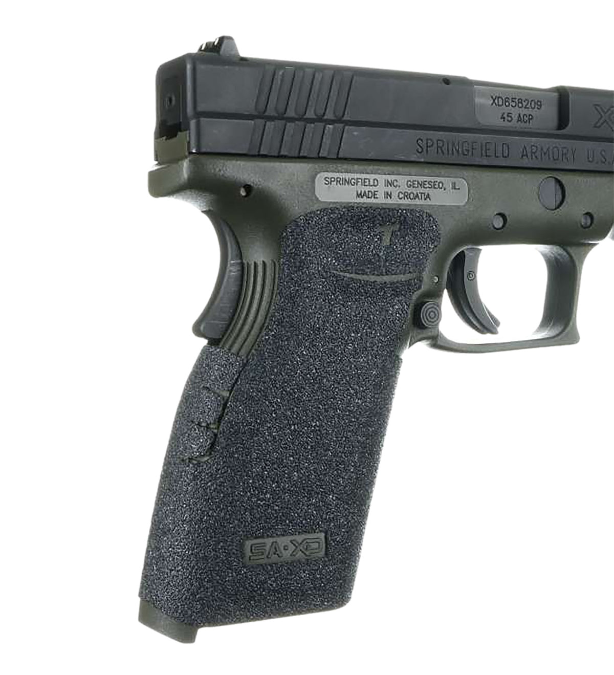 Talon 202R Springfield XD 9/357/40 Adhesive Textured Rubber Grip, Black