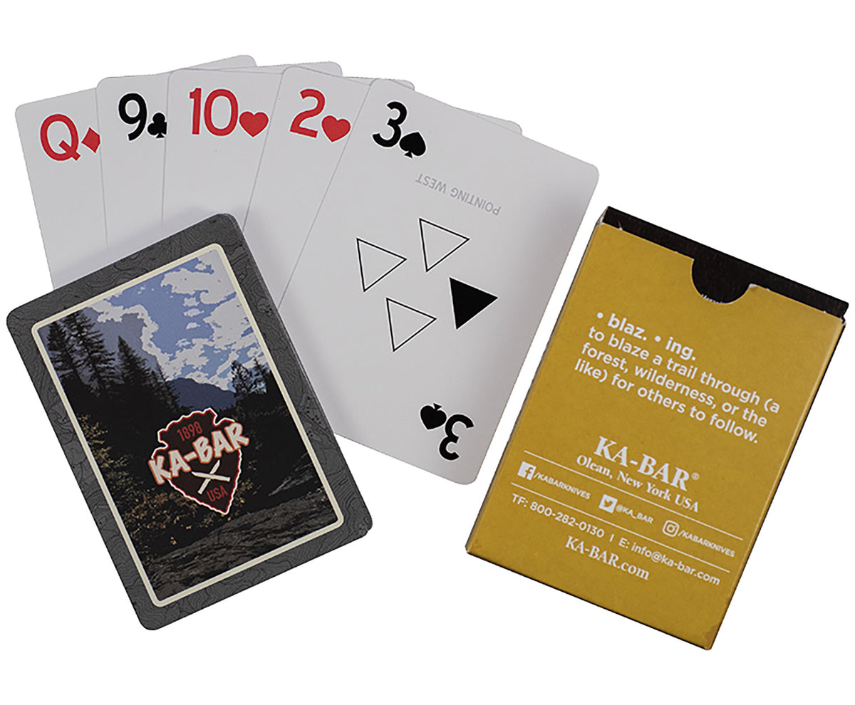 Ka-Bar 9914 PVC Playing Cards Multi-Color Doubles as Trail Markers