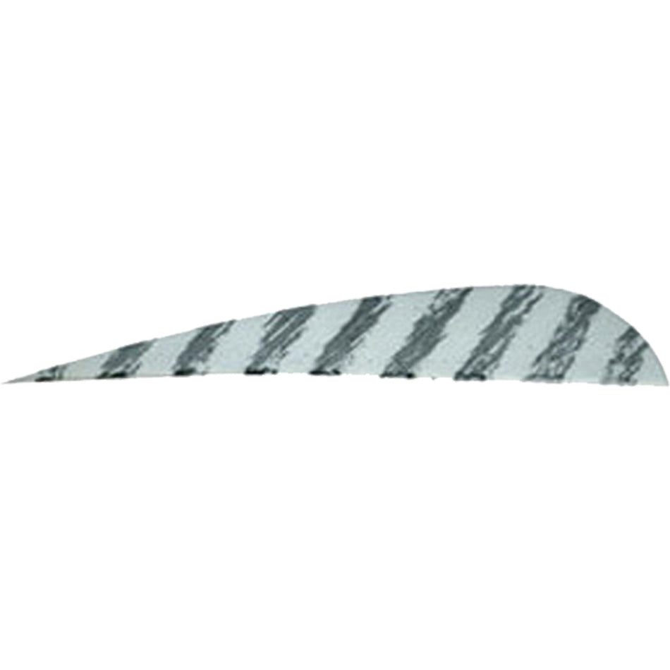 Gateway Barred White 4 in. Parabolic Feathers Right Wing 50 Count