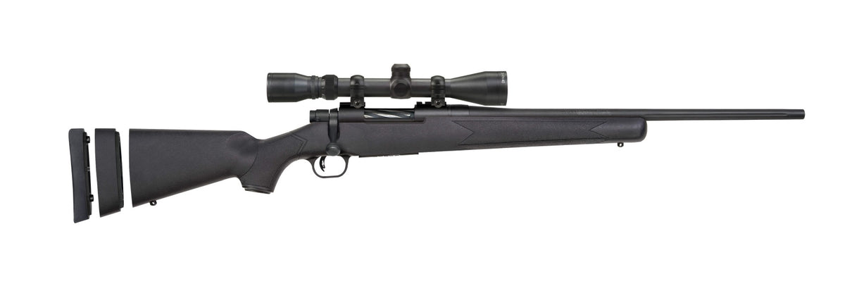 Mossberg 27840 Patriot Super Bantam 243 Win Caliber with 5+1 Capacity, 20" Fluted Barrel, Matte Blued Metal Finish & Black Synthetic Stock Right Hand (Youth) Include 3-9x40mm Scope