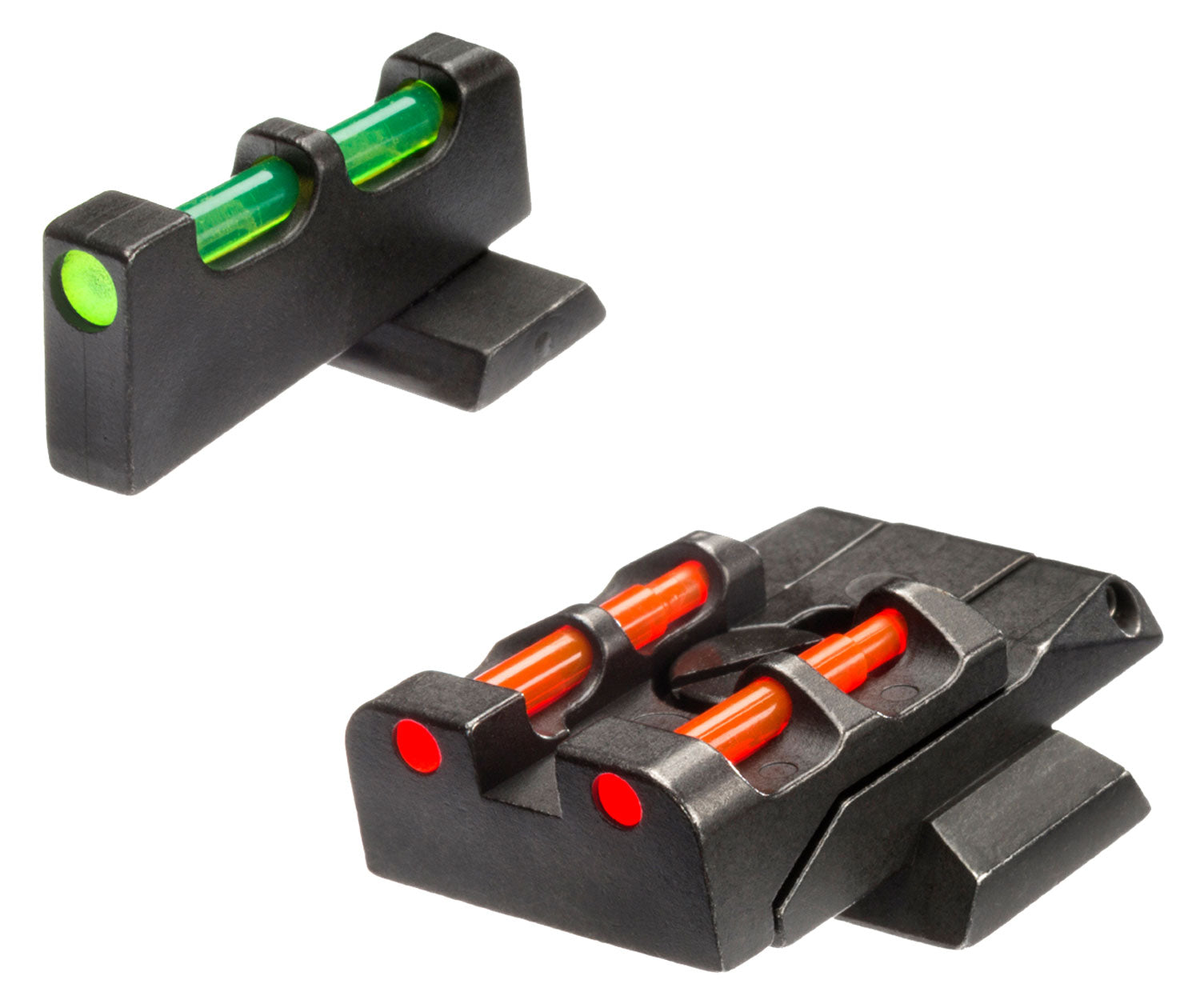 HiViz SWMPE21 Adjustable Fiber Optic Sight Set for S&W M&P Fullsize Long Slide M2.0 Green Front Orange Rear
