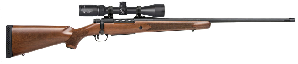 Mossberg 28238 Patriot w/Optic Full Size 450 Bushmaster 4+1 20" Matte Blued Threaded Barrel, Matte Blued Drilled & Tapped Receiver, Walnut Fixed Stock, Vortex Crossfire II 3-9x40mm Scope, Right Hand
