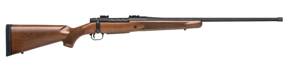 Mossberg 28236 Patriot Full Size 6.5 PRC 4+1 24" Matte Blued Fluted Threaded Barrel, Drilled & Tapped Matte Blued Stainless Steel Receiver, Walnut Fixed Stock