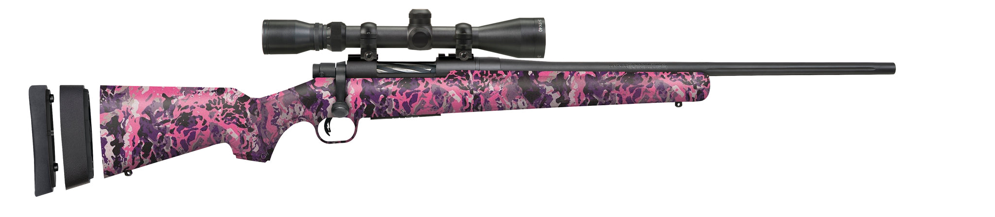 Mossberg 28143 Patriot Super Bantam 6.5 Creedmoor 5+1 20" Matte Blued Fluted Barrel Matte Blued Steel Muddy Girl Wild Right Hand