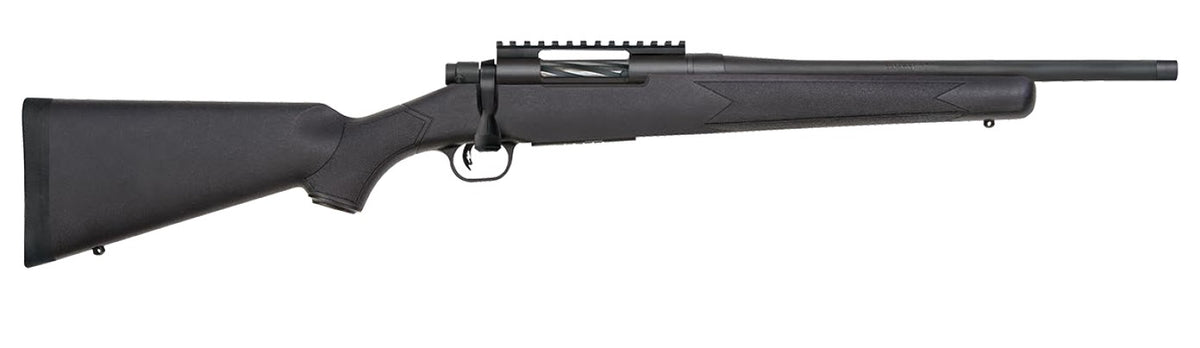 Mossberg 28232 Patriot Carbine 350 Legend 5+1 18" Matte Blued Threaded Bull Barrel, Matte Blued Picatinny Rail Receiver, Black Fixed Synthetic Stock