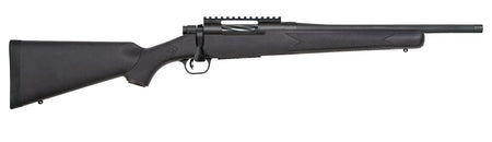 Mossberg 28231 Patriot Carbine 450 Bushmaster 5+1 18" Matte Blued Threaded Bull Barrel, Matte Blued Picatinny Rail Receiver, Black Fixed Synthetic Stock
