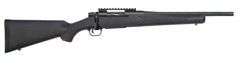 Mossberg 28231 Patriot Carbine 450 Bushmaster 5+1 18" Matte Blued Threaded Bull Barrel, Matte Blued Picatinny Rail Receiver, Black Fixed Synthetic Stock
