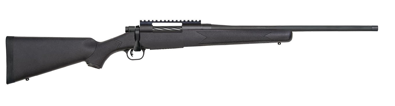 Mossberg 28234 Patriot Carbine 300 Win Mag 5+1 20" Matte Blued Threaded Bull Barrel, Matte Blued Drilled & Tapped Receiver, Fixed Black Synthetic Stock