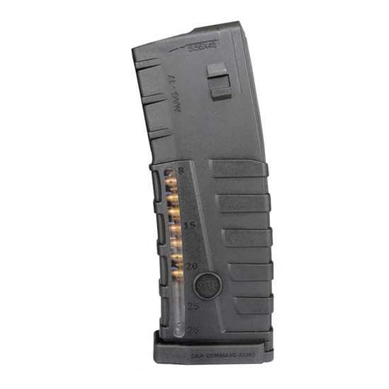 Command Arms 30-Round .223 AR-15 M-16 Black Polymer Magazine Clear Window