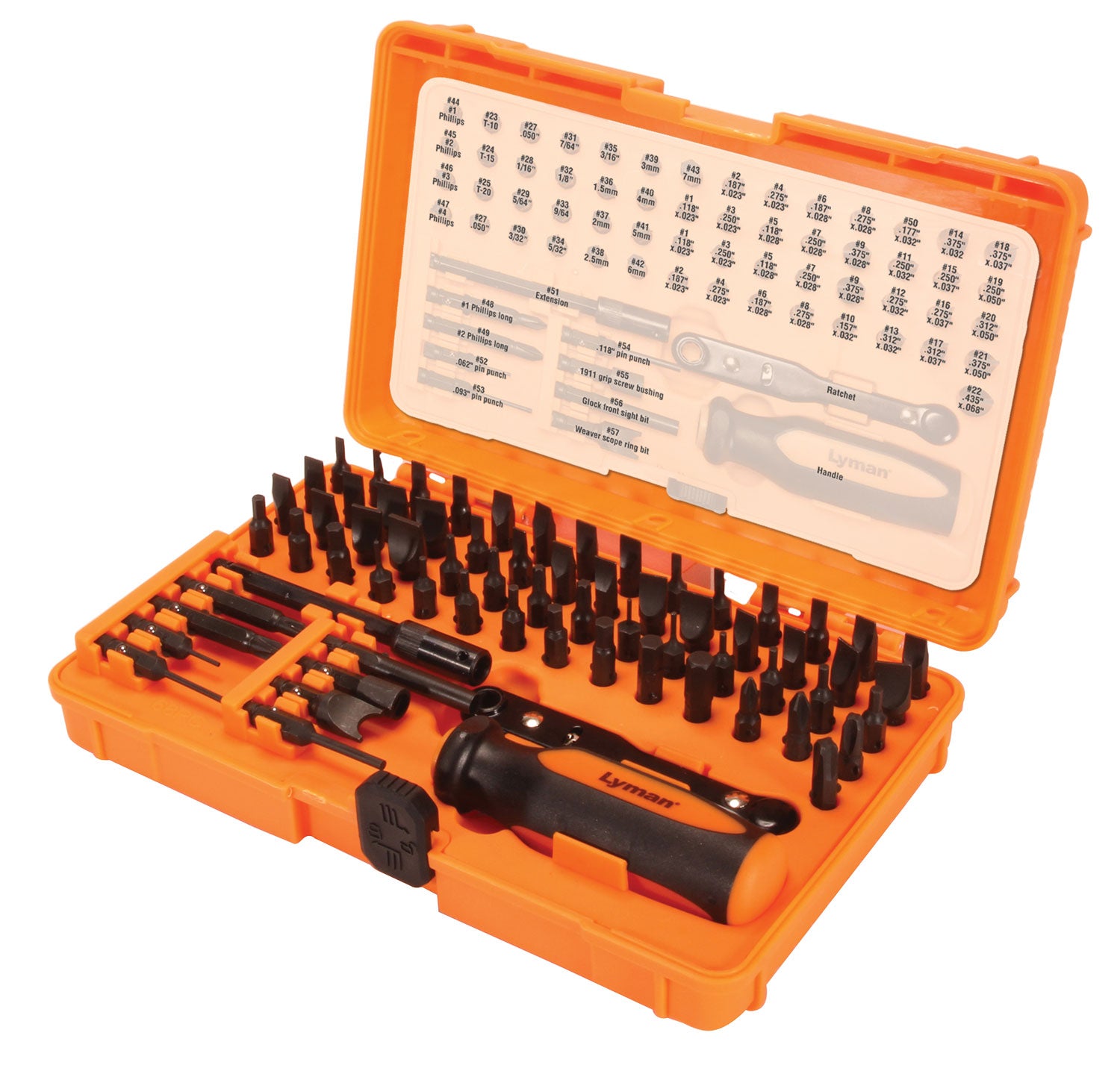 Lyman 7991361 Universal Gunsmith Screwdriver Set 68-Piece Kit with Case