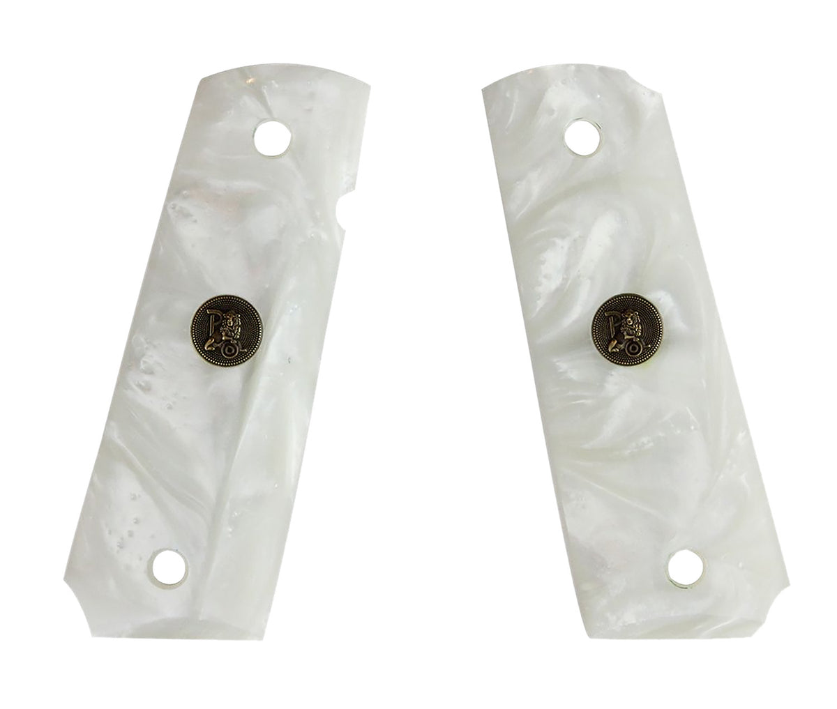 Pachmayr 62001 1911 Ambi Safety White Simulated Pearl Custom Pistol Grip Panels