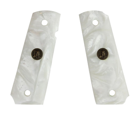 Pachmayr 62001 1911 Ambi Safety White Simulated Pearl Custom Pistol Grip Panels