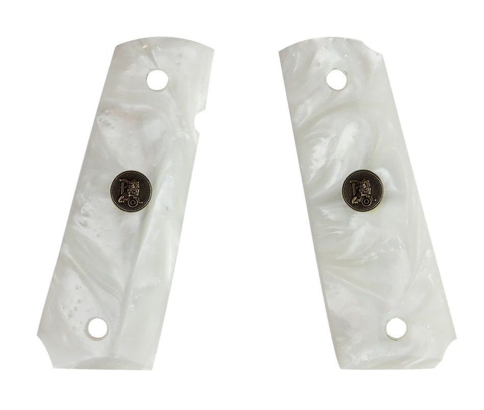 Pachmayr 62001 1911 Ambi Safety White Simulated Pearl Custom Pistol Grip Panels