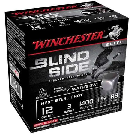 Winchester 12 Gauge Shotgun Ammo BLINDSIDE Hunting 3 in 1-3/8 oz BB