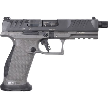 Walther Arms 2871971 PDP Pro SD Full Size 9mm Luger 10+1 5.10" Black Threaded Barrel, Black Optic Ready/Serrated Slide, Tungsten Gray Polymer Frame w/Picatinny Rail, Textured Polymer Grip