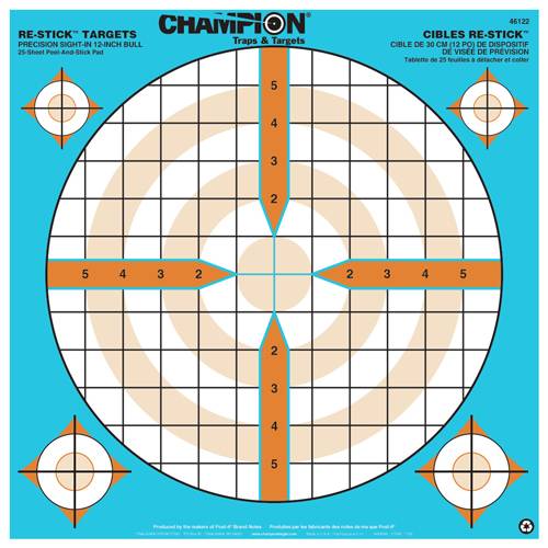 Champion Re-Stick Self-Adhesive Precision Sight-In Target
