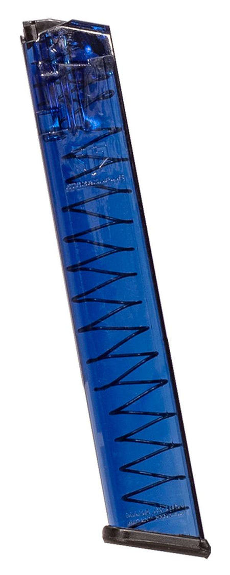 Elite Tactical Systems Glock 17 Compatible 9mm 31-Round Blue Polymer Magazine
