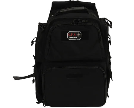 GPS 1812BPB Executive Black Shooting Backpack 5-Handgun Foam Cradle Laptop Pocket