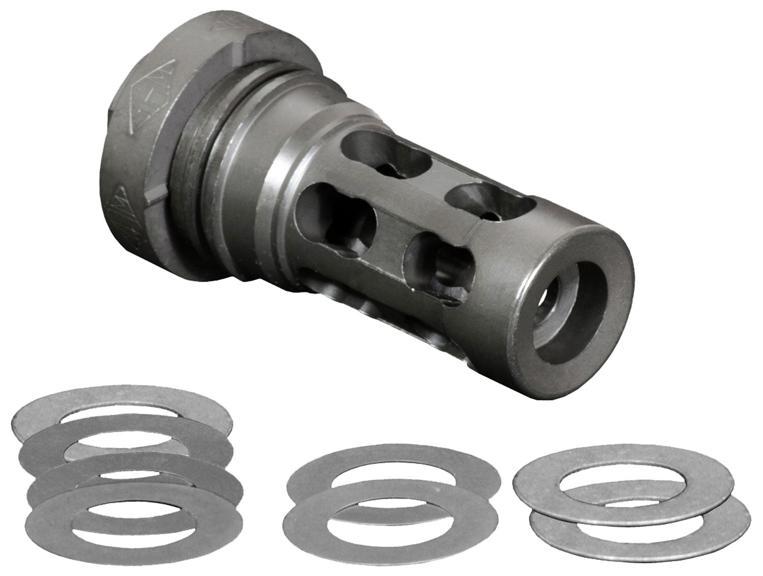 Yankee Hill Machine 4302MB24A QD Muzzle Brake Black Steel 5/8"-24 TPI Light Tactical 30 Cal AR