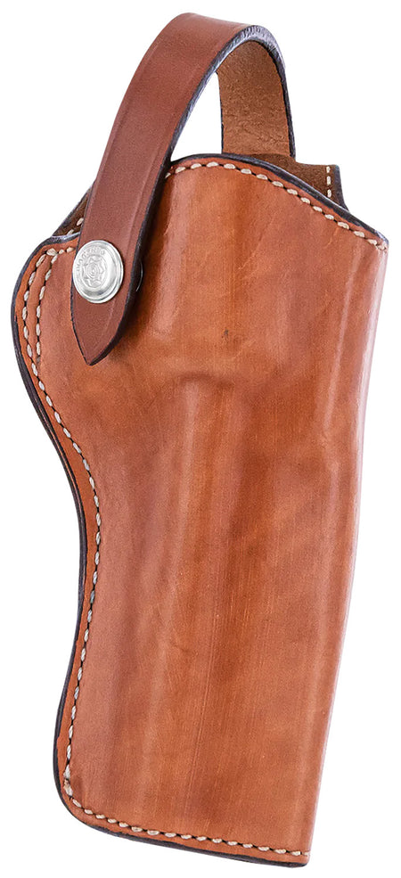 Bianchi 1L Lawman OWB Western Holster Size 04 Tan Full-Grain Leather Belt Loop Colt Single Action Army